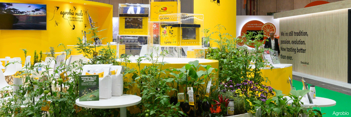 stand 9E22 de Agrobío en Fruit Attraction funciona como un ecosistema vivo